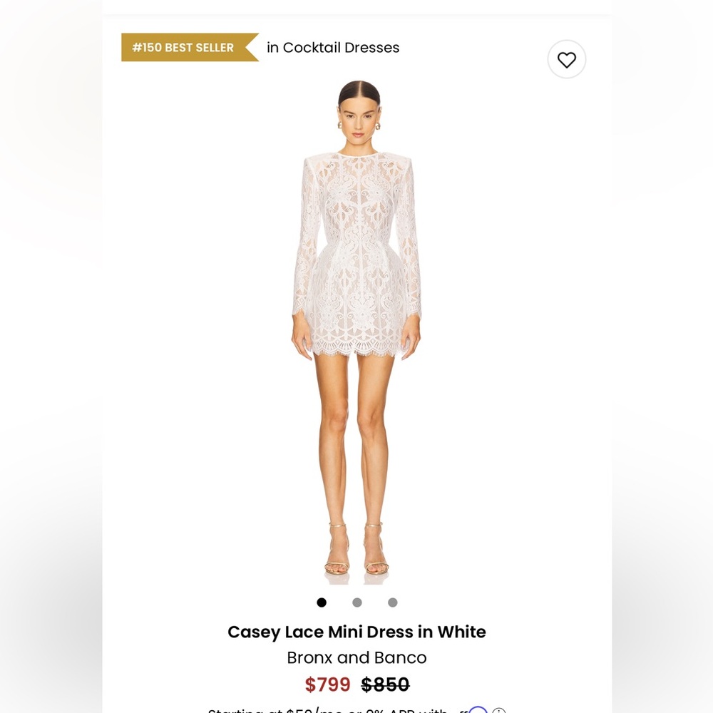 Bronx and Banco Ivory Lace Mini Dress